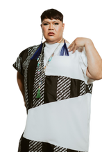 Load image into Gallery viewer, Black and White Silk Dress