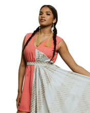 Load image into Gallery viewer, Pink and Silver Silk Dress