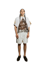 Load image into Gallery viewer, White &amp; Skeleton Print Top + Shorts
