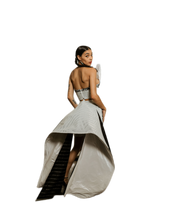 Load image into Gallery viewer, Sculptural Stripes Two-Piece Set with Attachment
