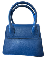 Load image into Gallery viewer, Blue Leather Bag with Horsehair
