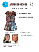 Load image into Gallery viewer, Look 5: 3 Piece Metallic Leather and Plaid Set
