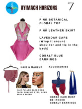 Load image into Gallery viewer, Look 7: Pink Leather Botanical Print 2 piece Set
